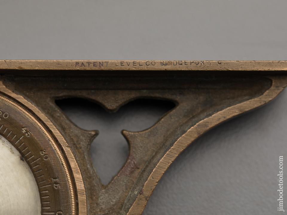 Stunning PATENT LEVEL CO. BRIDGEPORT CT Mantle Clock Level with Swing away Cover Circa 1866 - 87147U