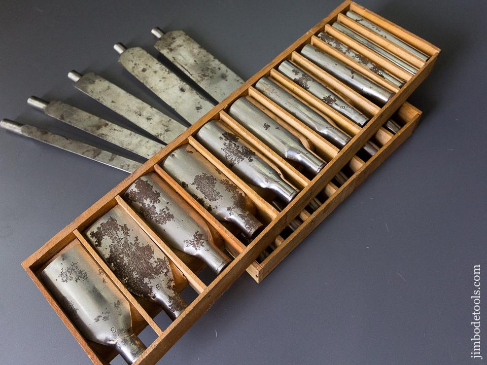 RARE & FINE! 27 Piece Pattern Maker's Chisel & Gouge Set by ADAMS & NELSON CO - 87331