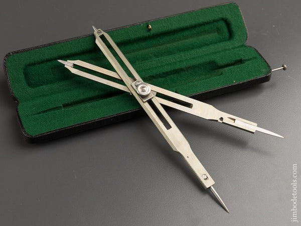 Eight inch ALVIN Proportional Dividers with Gear in Original Fitted Ca ...