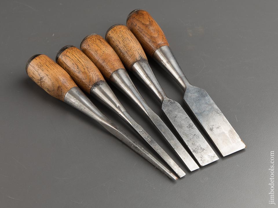 FINE Set of Five STANLEY No. 50 EVERLASTING Chisels - 87749