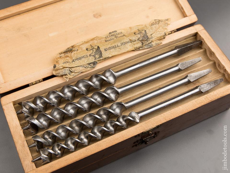 EXTRA FINE Complete Set of 13 RUSSELL JENNINGS Auger Bits in Original 3 Tiered Box - 87783
