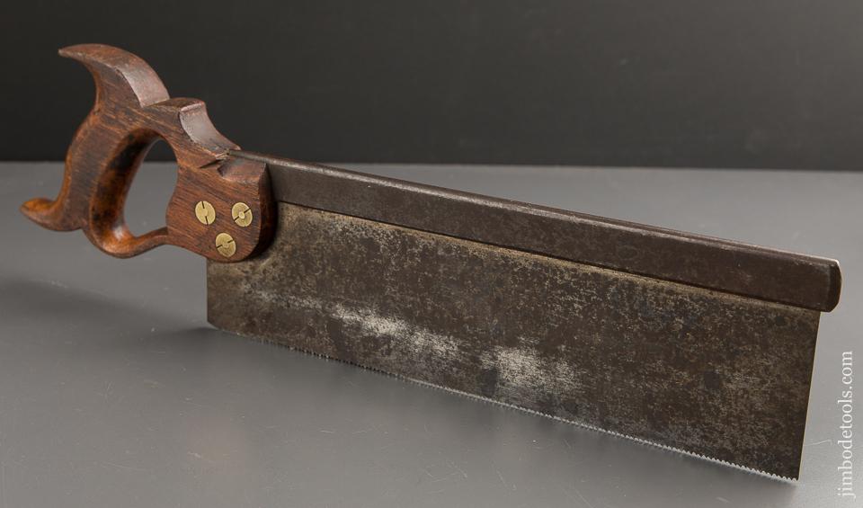 JUST SHARPENED 13 point 12 inch Crosscut J. DARLINGTON BROOKLYN NY Back Saw - 88421
