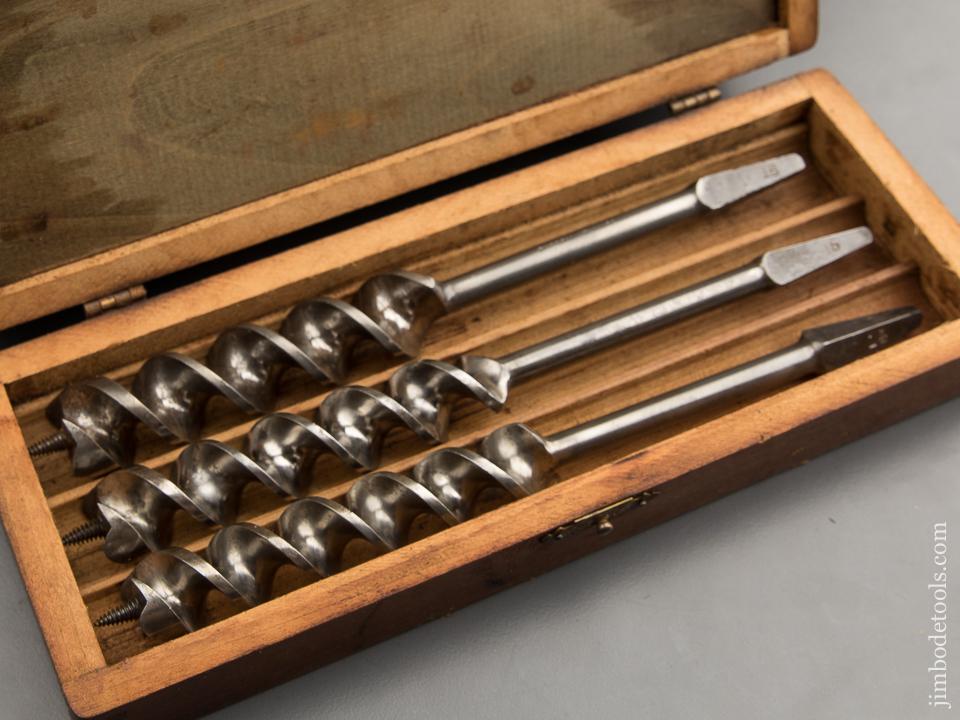 EXTRA FINE and Complete Set of 13 RUSSELL JENNINGS Auger Bits in Original 3 Tiered Box - 88438