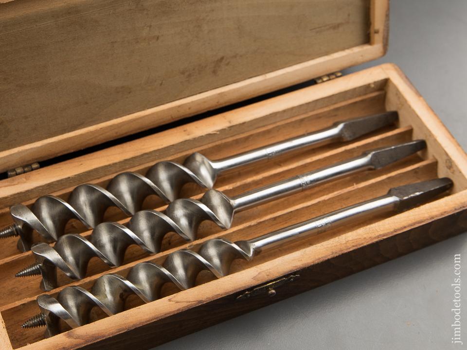 EXTRA FINE! Complete Set of 13 RUSSELL JENNINGS Auger Bits in Original 3 Tiered Box - 88549