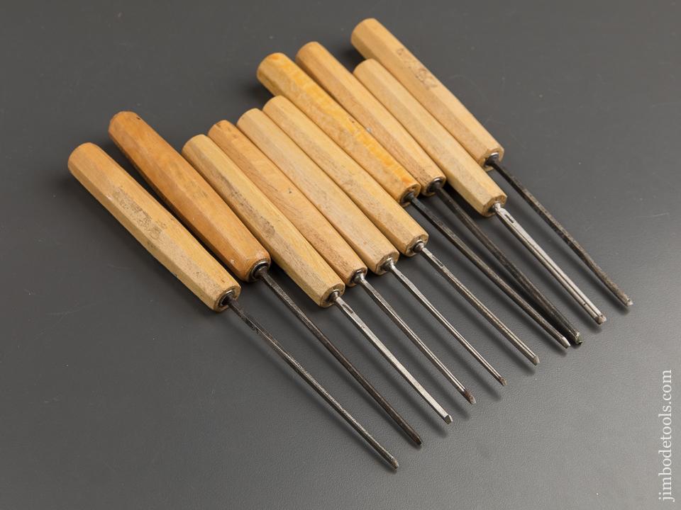 Ten DASTRA Carving Gouges with Decals - 88741