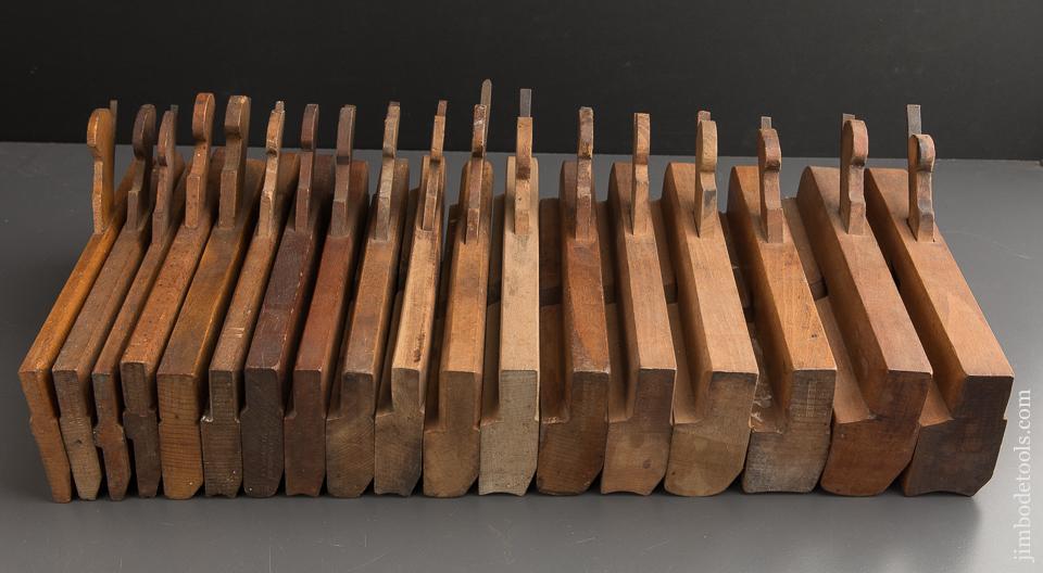 Complete Good User Set of 18 Hollows & Rounds Molding Planes EVENS - 88752