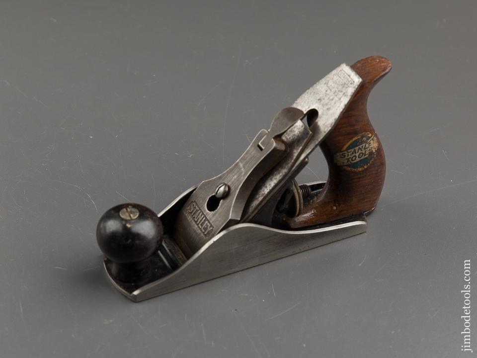 Extra Fine! STANLEY No. One Smooth Plane Type 13 circa 1925-28 with Decal SWEETHEART - 88770