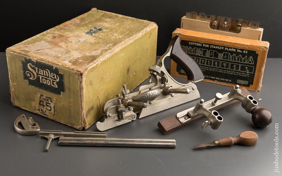 STANLEY No. 45 Combination Plane 100% COMPLETE in Original Box - 88798