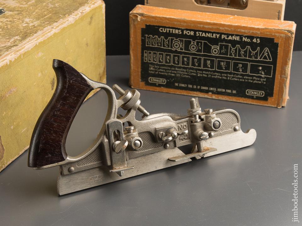 STANLEY No. 45 Combination Plane 100% COMPLETE in Original Box - 88798