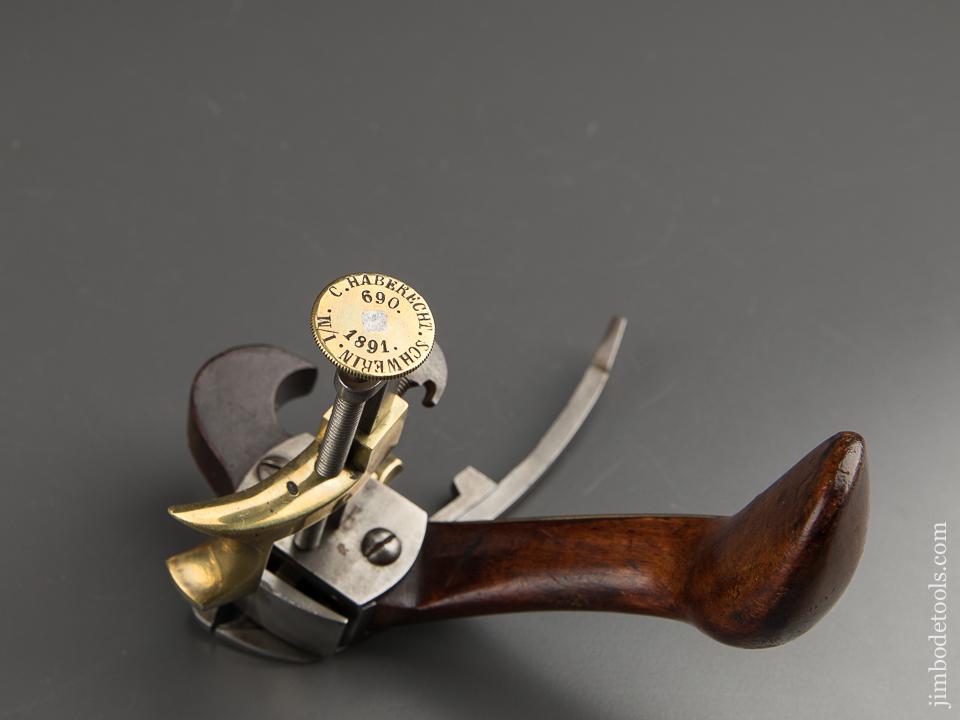 Amazing! Coachmaker's Plow Plane Dated 1891 by C. HABERECHT - 88866U