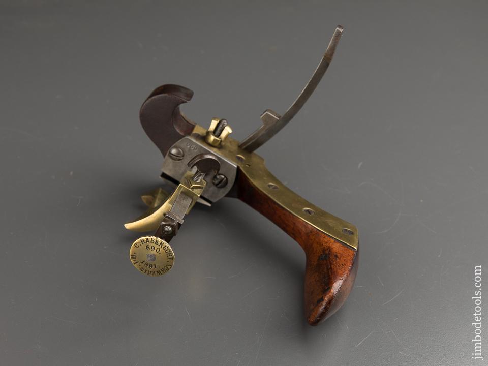 Amazing! Coachmaker's Plow Plane Dated 1891 by C. HABERECHT - 88866U