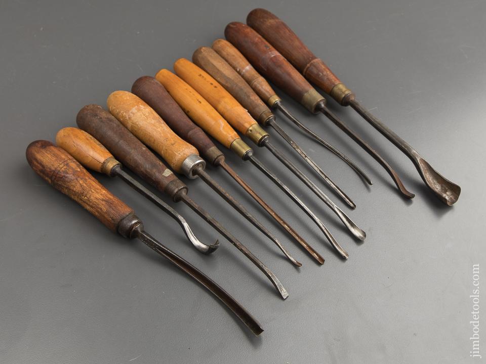 Eleven Good ADDIS Carving Gouges - 88915
