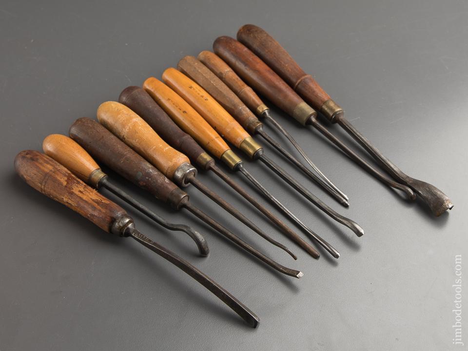 Eleven Good ADDIS Carving Gouges - 88915