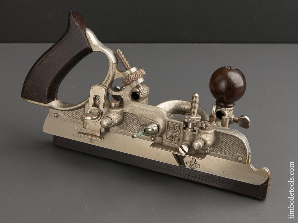 Unused! 100% Complete STANLEY No. 45 Combination Plane MINT in Original Tin Box - 88945