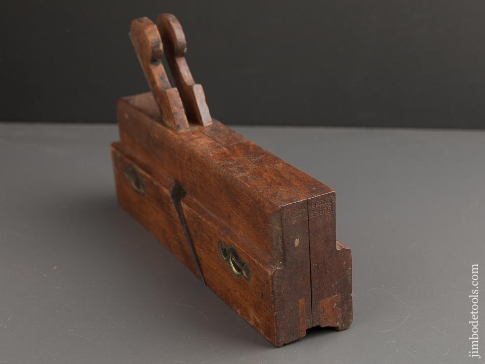 Crisp Double Iron Sash Molding Plane by D.R. BARTON circa 1832-74 FINE - 88958