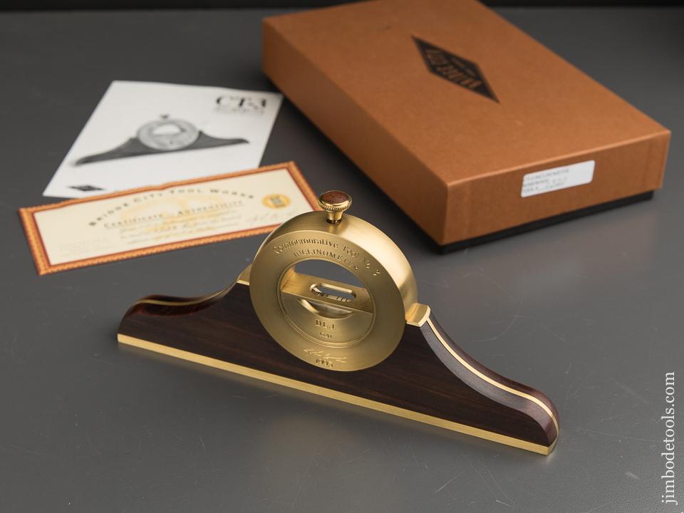 1995 BRIDGE CITY TOOL WORKS CT-3 Rosewood Inclinometer in Original Box - 89012