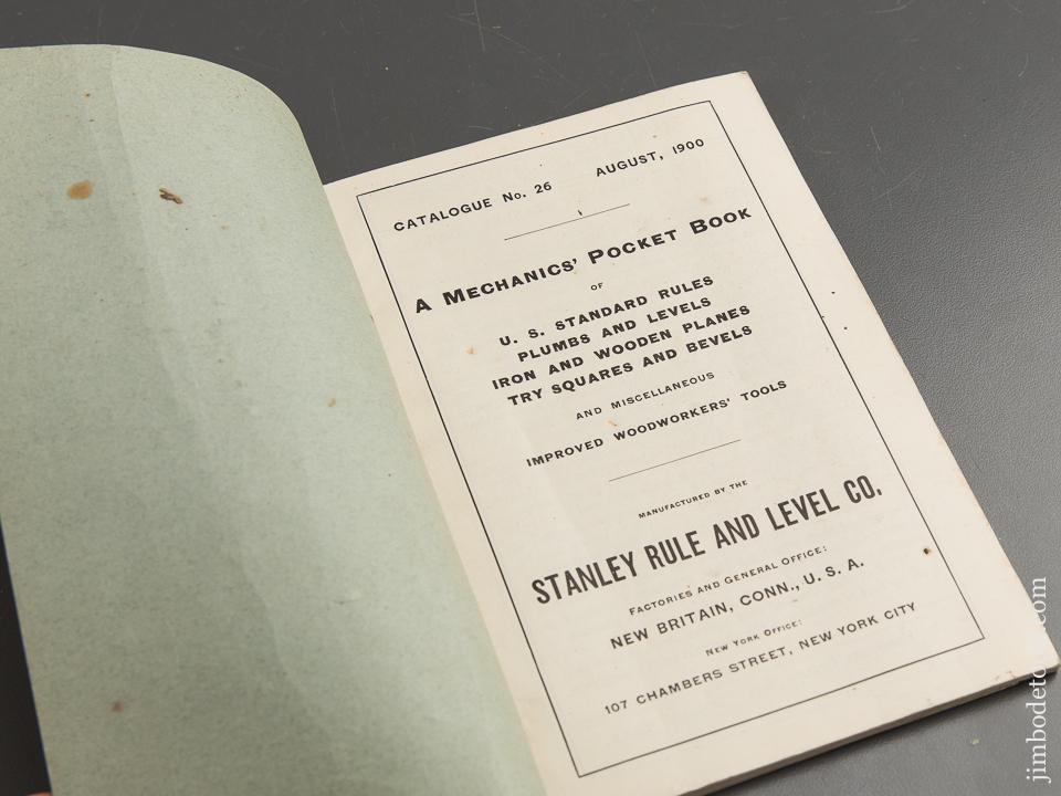 Book: Original 1900 CATALOGUE NO. 26 STANLEY RULE AND LEVEL COMPANY AUGUST, 1900 - 89041R