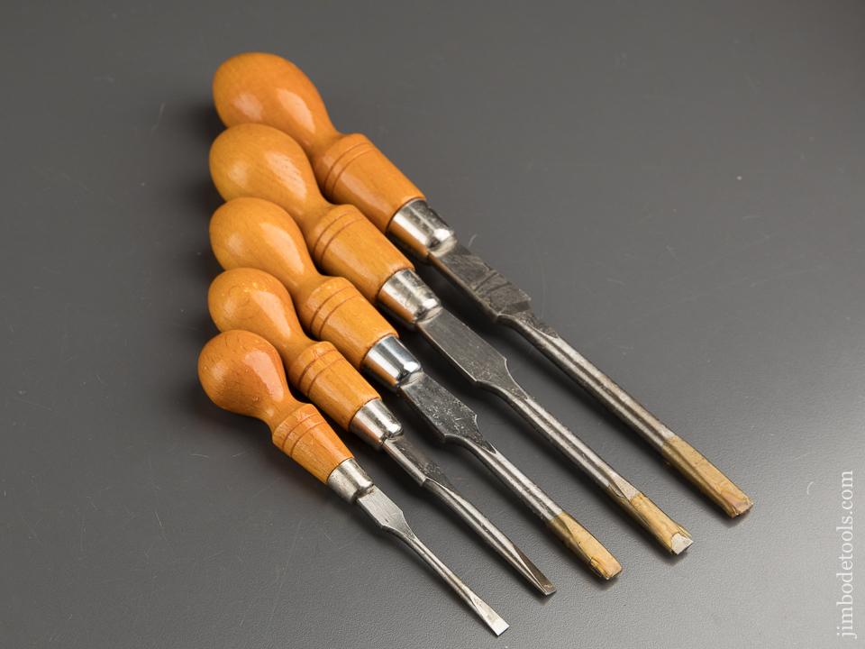 Five English Cabinet Maker's Screwdrivers - 89049