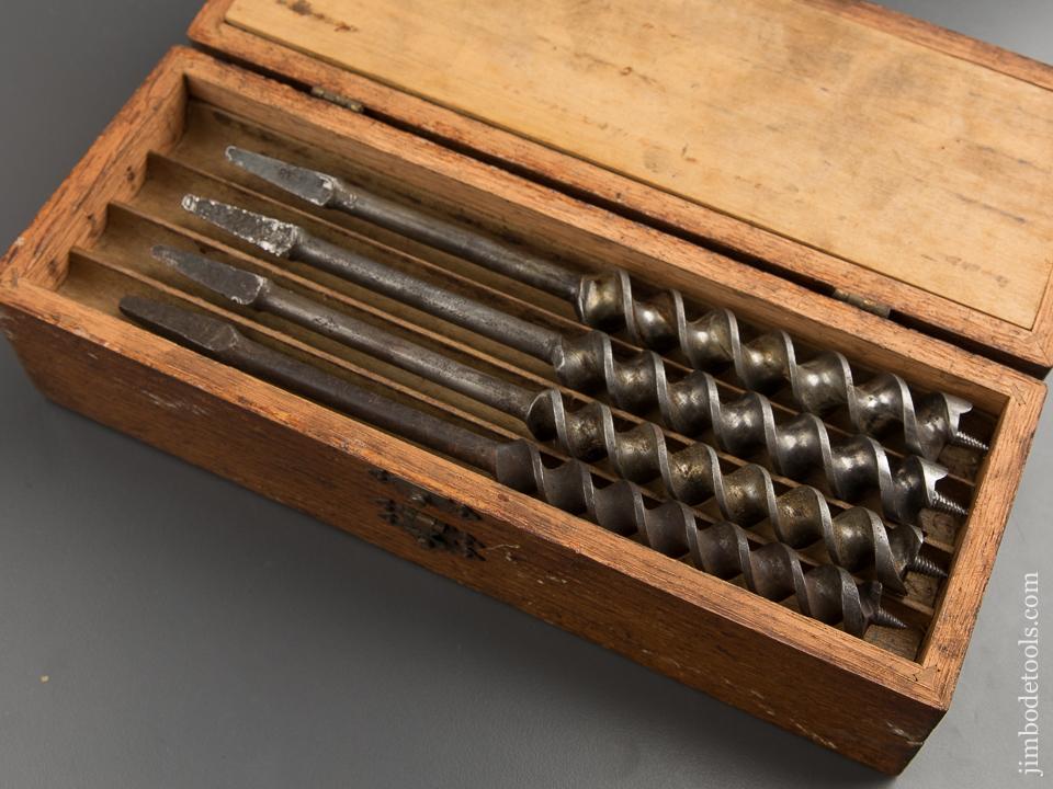 EARLY Complete Set of 14 RUSSELL JENNINGS Auger Bits in Original 3 Tiered Box! - 89110