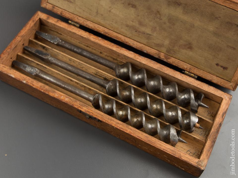 EARLY Complete Set of 14 RUSSELL JENNINGS Auger Bits in Original 3 Tiered Box! - 89110