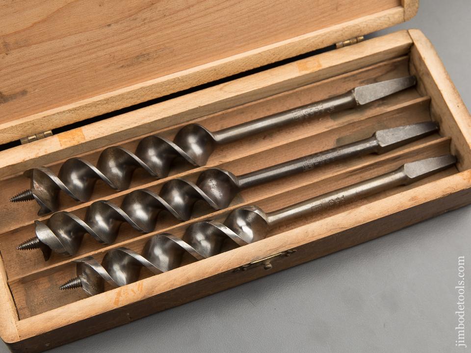 Complete Set of 13 RUSSELL JENNINGS Auger Bits in Original 3 Tiered Box - 89131