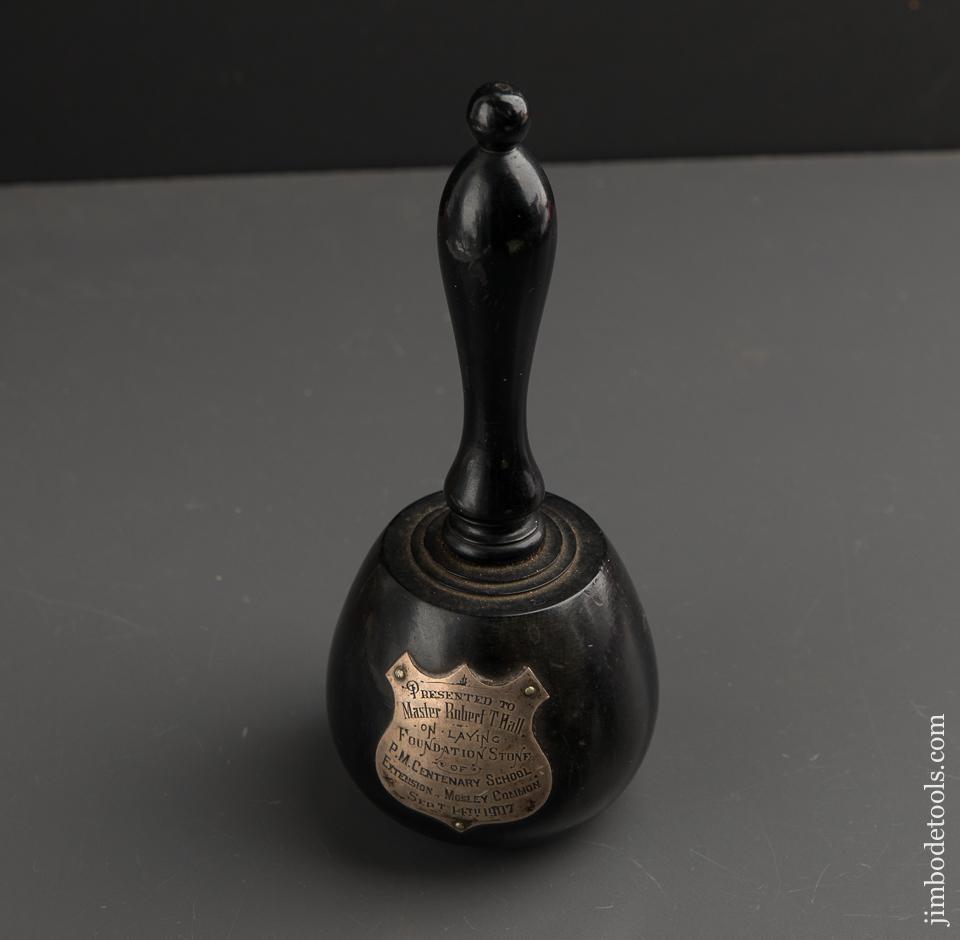 Lovely 1907 Ebony Presentation Mallet with Medallion - 89204U