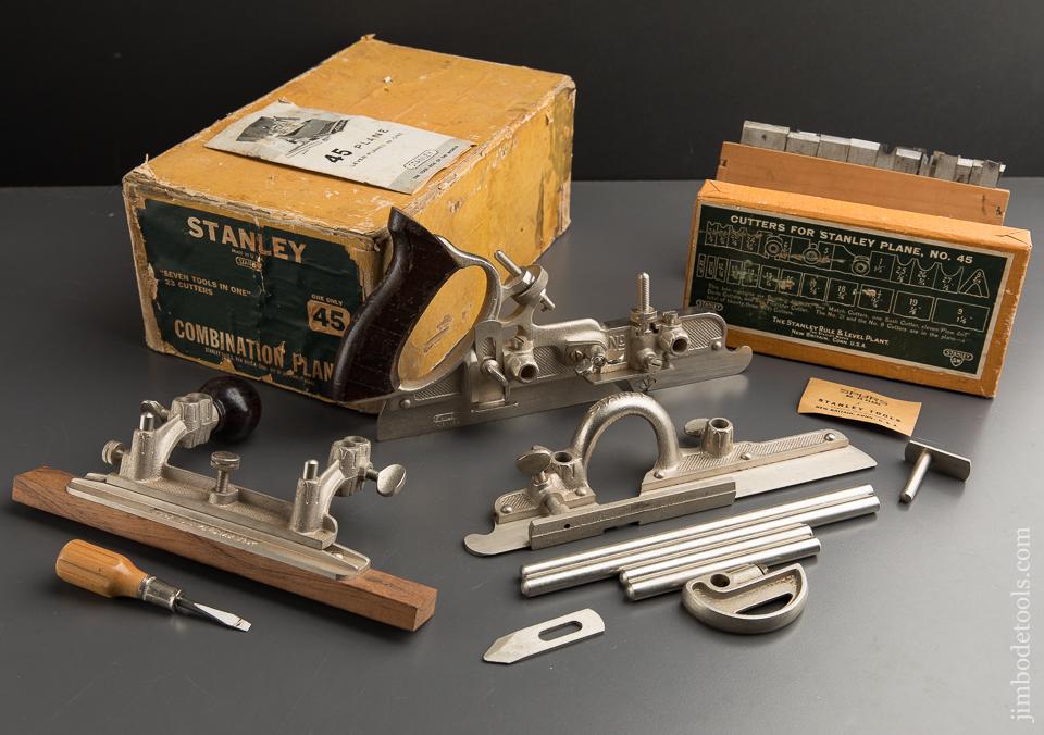 STANLEY No. 45 Combination Plane 100% COMPLETE in Original Box - 89207