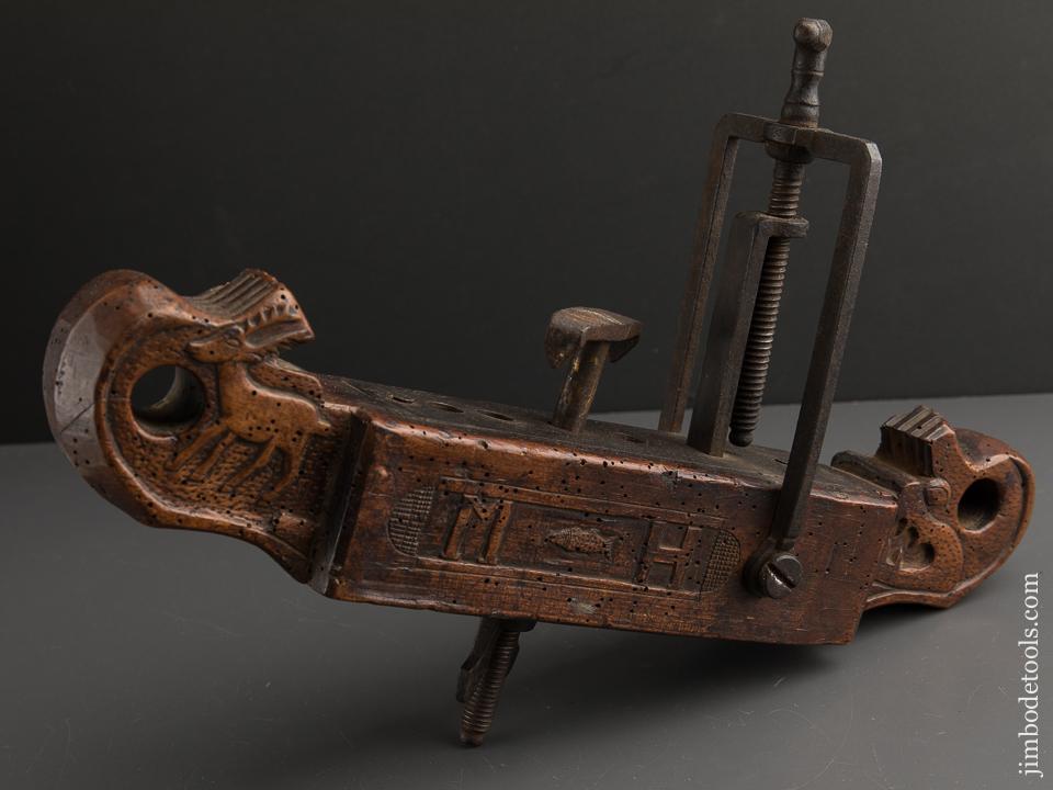 Magnificent Carved Dated 1839 Cooper's Circle Cutting Machine - 89270U