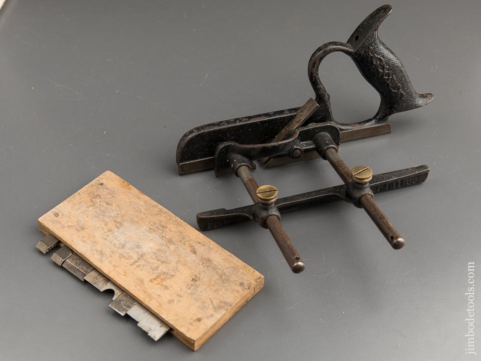Good User STANLEY No. 50 Plow Plane Type One with Nine Cutters and Stop - 89326