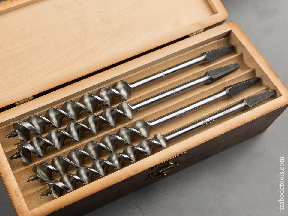 FINE Complete Set of 13 RUSSELL JENNINGS Auger Bits in Original 3 Tiered Box - 89394