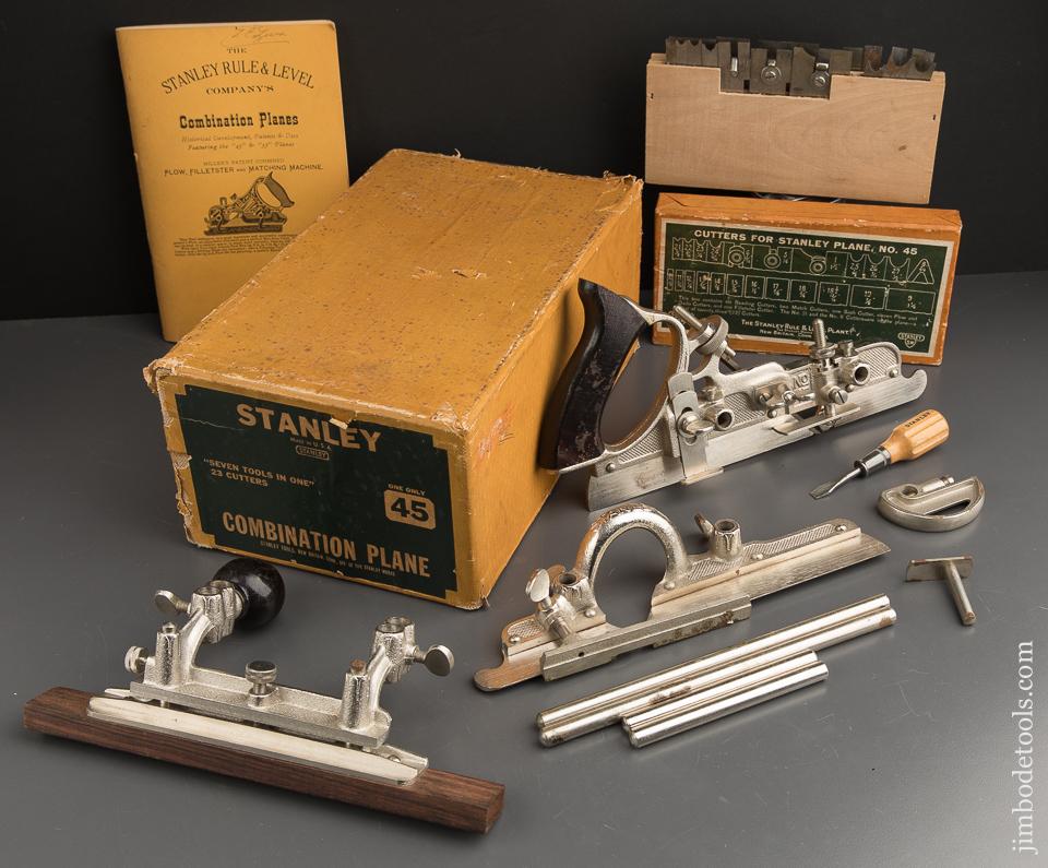 MINT & Unused! STANLEY No. 45 Combination Plane 100% COMPLETE in Original Box - 89419