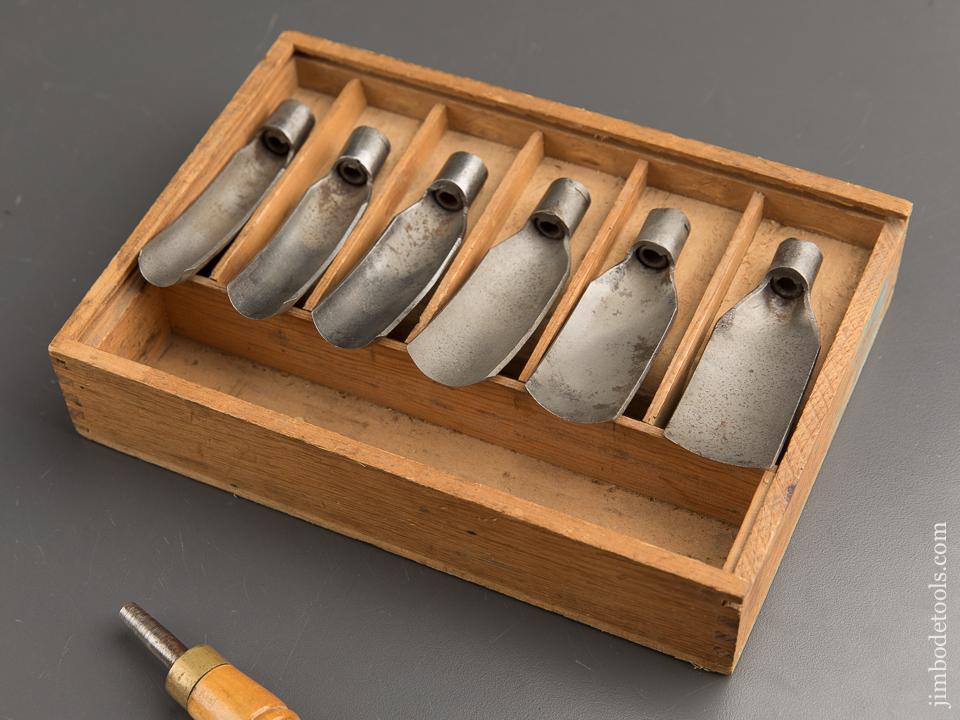 Set of ADAMS & NELSON Interchangeable Handle Gouges - 89429