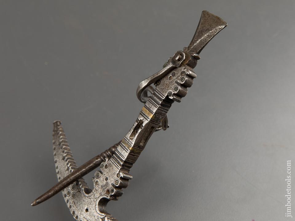 Remarkable 17th Century Flint Knapping Hammer with Touch Hole Pick - 89460U