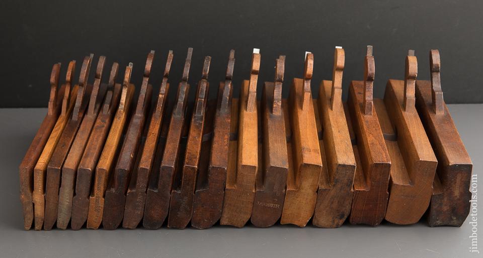 Complete Good User Set of 18 Hollows & Rounds Molding Planes EVENS - 89554