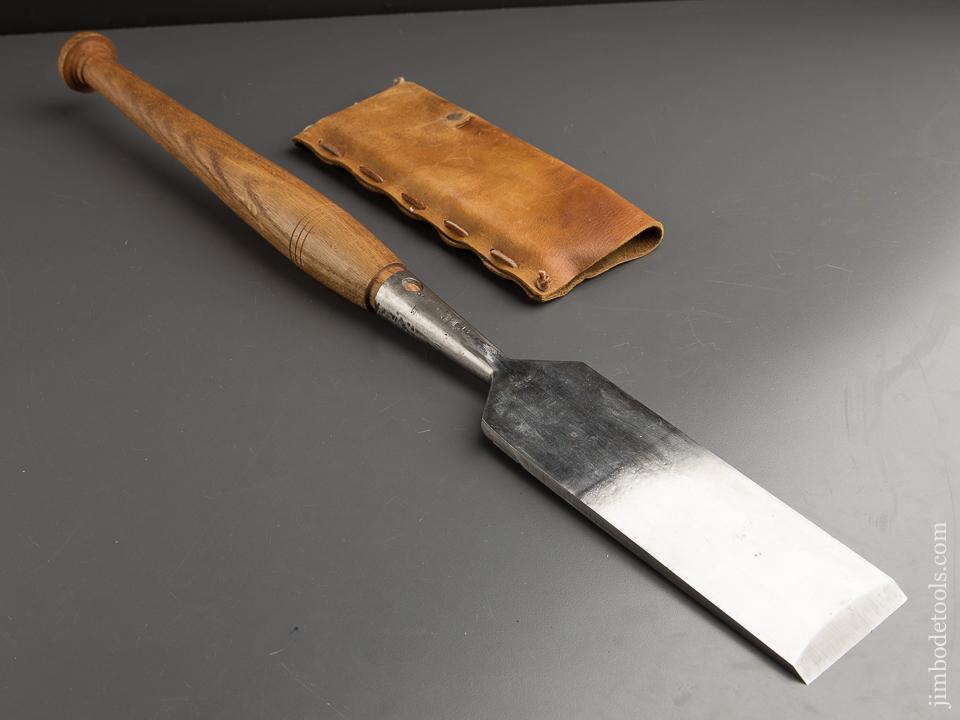 Scary Sharp! 3 x 27 inch GREENLEE Laminated Heavy Timber Framing Slick with Leather Sheath - 89556