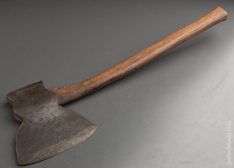 Early H.H. STRICKER Small Size Single Bevel Offset Broad Axe - 89581