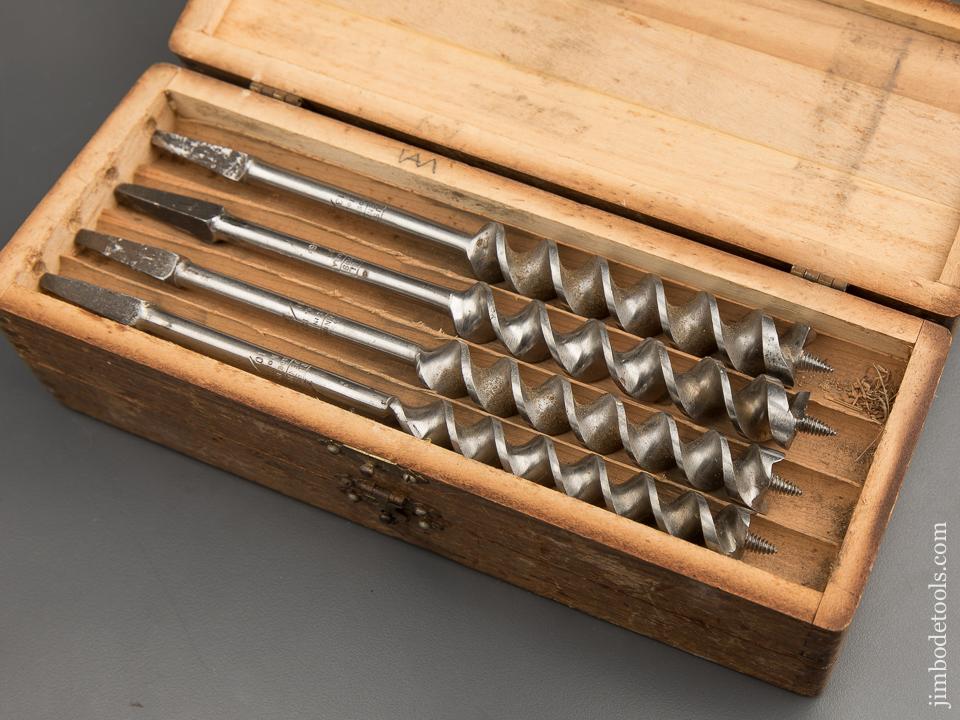 Extra Fine Complete Set of 13 RUSSELL JENNINGS Auger Bits in Original 3 Tiered Box - 89627