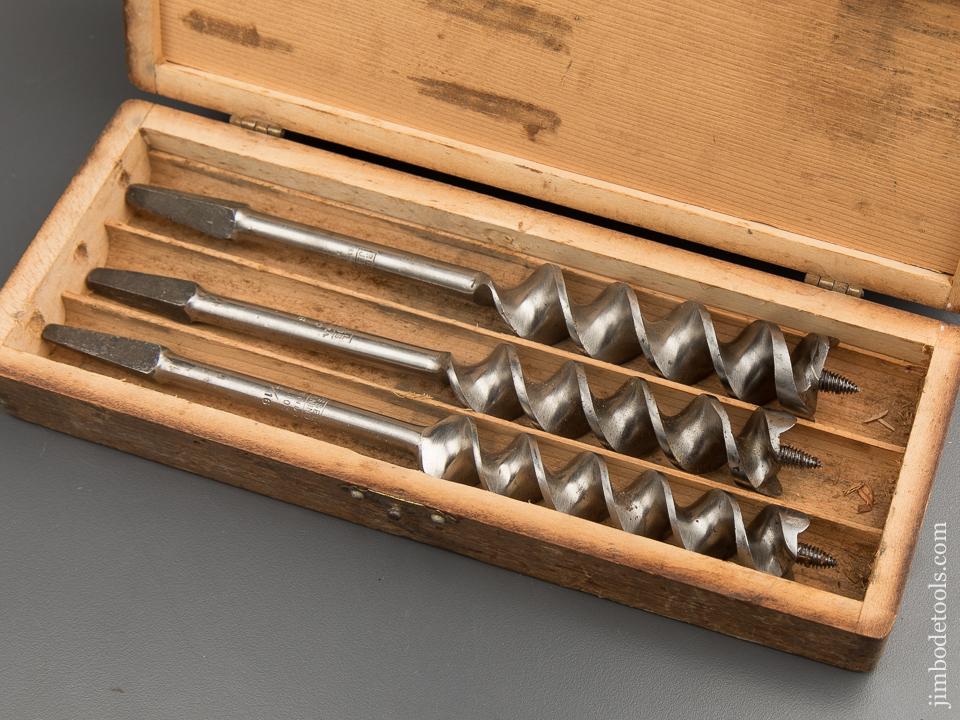 Extra Fine Complete Set of 13 RUSSELL JENNINGS Auger Bits in Original 3 Tiered Box - 89627