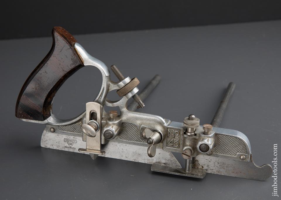 Amazing STANLEY No. A45 Combination Plow Plane 100% COMPLETE and MINT! In Original Box SWEETHEART - 89721