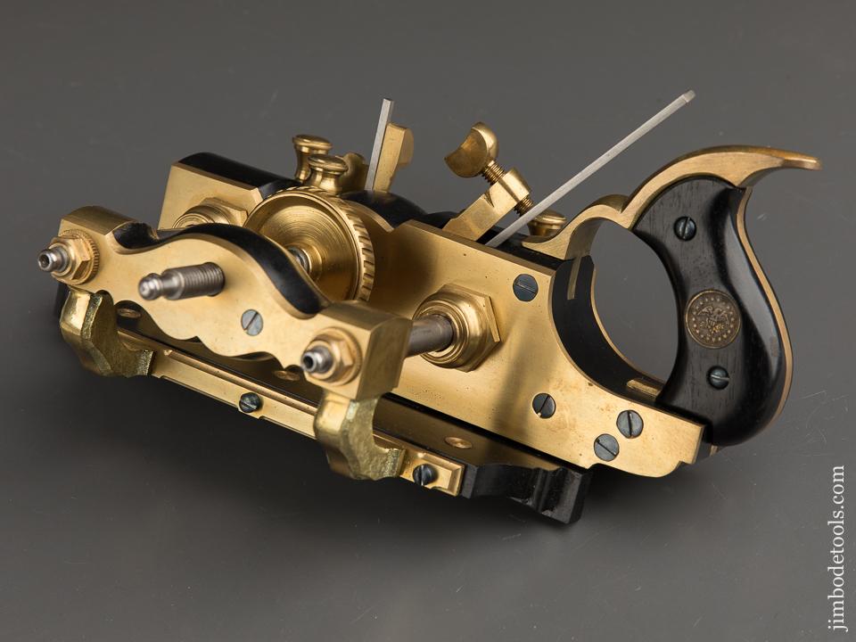 Phenomenal! Brass & Ebony Moving Filletster Plane by JIM LEAMY - 89840U