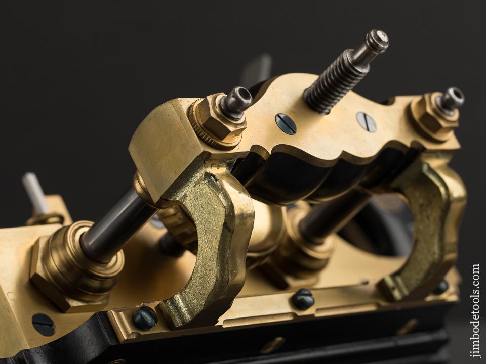 Phenomenal! Brass & Ebony Moving Filletster Plane by JIM LEAMY - 89840U