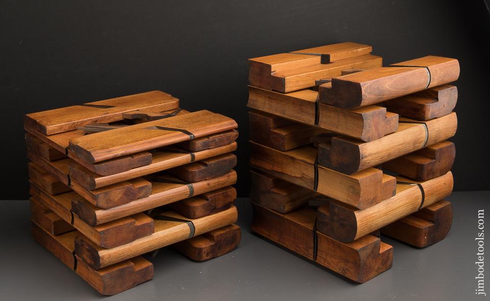 MASSIVE Set of Thirty Hollows & Rounds Molding Planes of EDWIN HAHN PLANE MAKER by CHAPIN STEPHENS UNION FACTORY circa 1901-29 EXTRA FINE - 90479