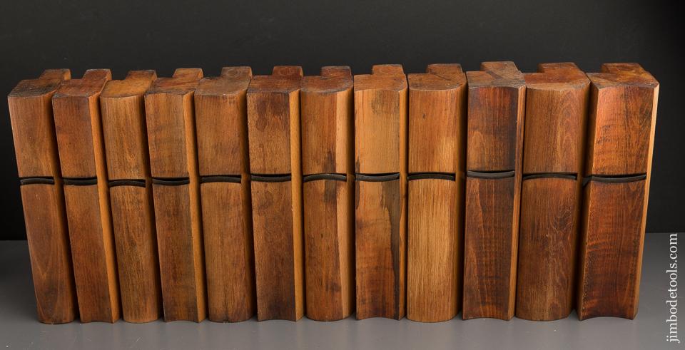 MASSIVE Set of Thirty Hollows & Rounds Molding Planes of EDWIN HAHN PLANE MAKER by CHAPIN STEPHENS UNION FACTORY circa 1901-29 EXTRA FINE - 90479