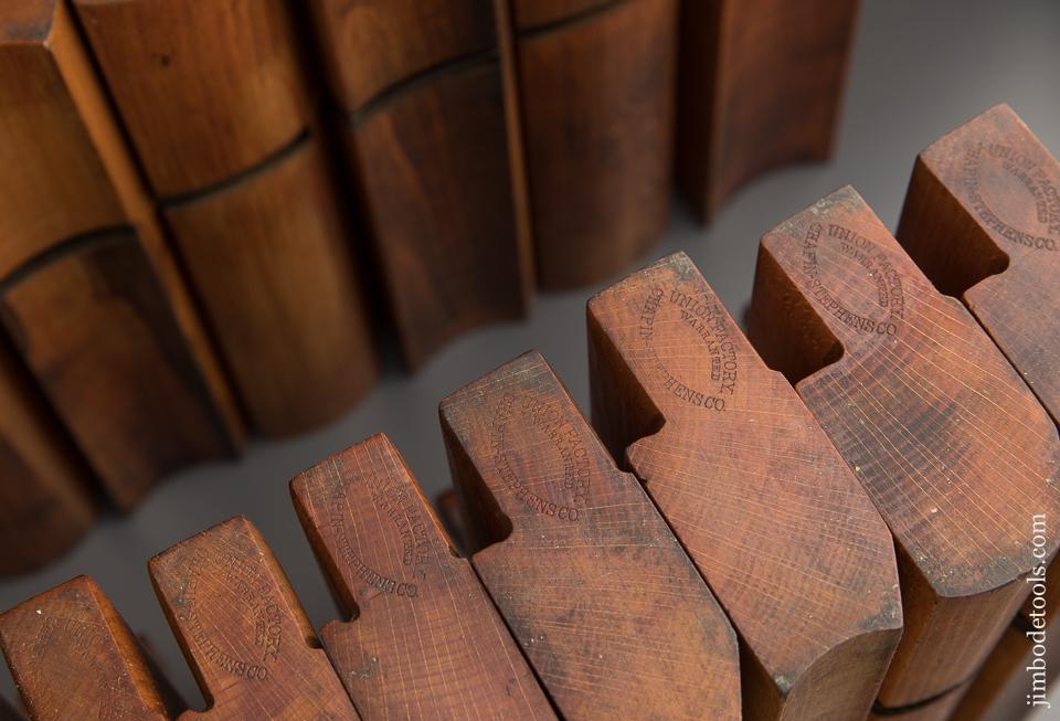 MASSIVE Set of Thirty Hollows & Rounds Molding Planes of EDWIN HAHN PLANE MAKER by CHAPIN STEPHENS UNION FACTORY circa 1901-29 EXTRA FINE - 90479