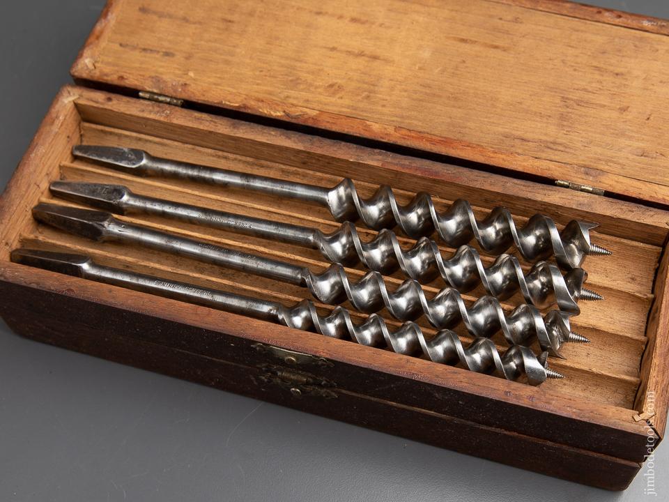 EARLY Complete Set of 14 RUSSELL JENNINGS Auger Bits in its Original 3 Tiered Box - 90856