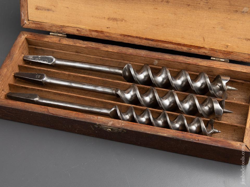 EARLY Complete Set of 14 RUSSELL JENNINGS Auger Bits in its Original 3 Tiered Box - 90856