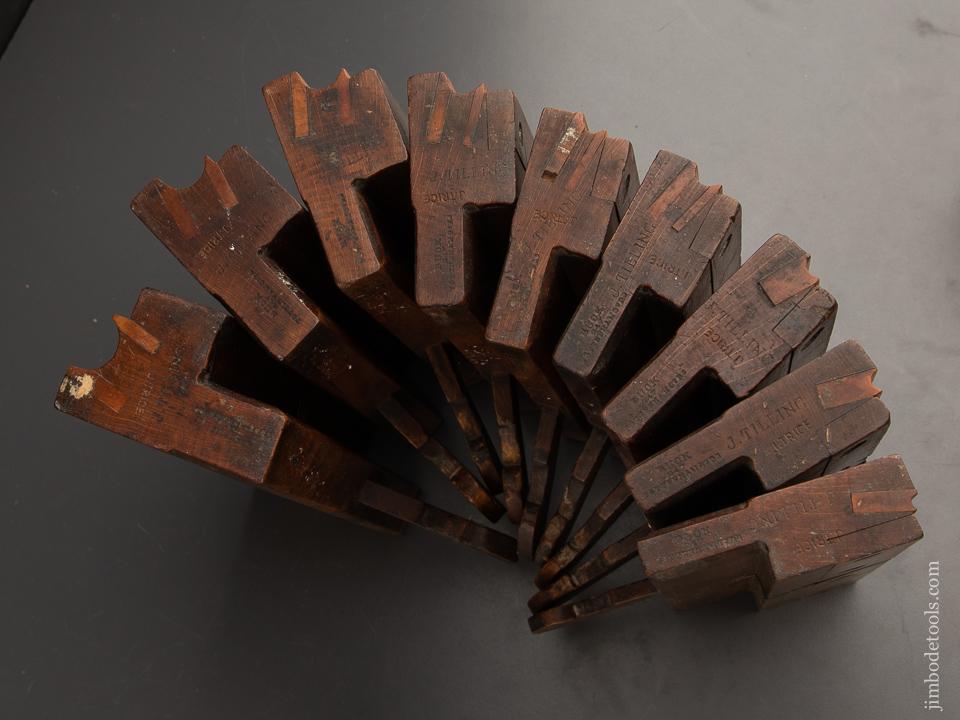 Great Working Set of Nine Side Bead Moulding Planes by BUCK - 90936