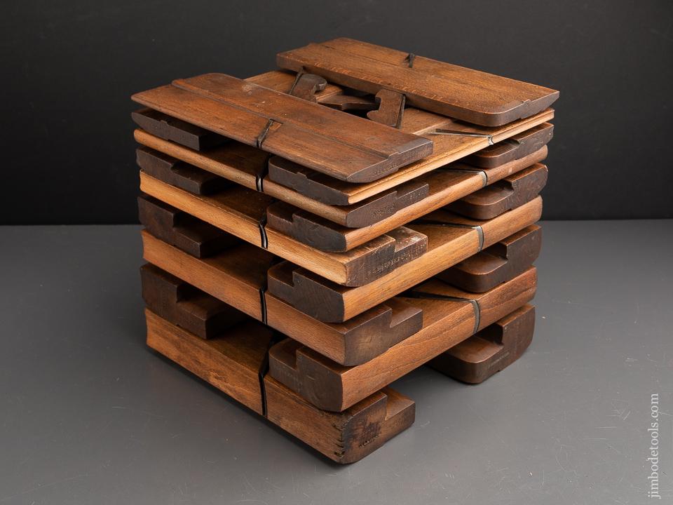 Matched Set! Of Eighteen GRIFFITHS NORWICH circa 1803-1958 Hollows & Rounds Moulding Planes 2-18 EVENS - 91087
