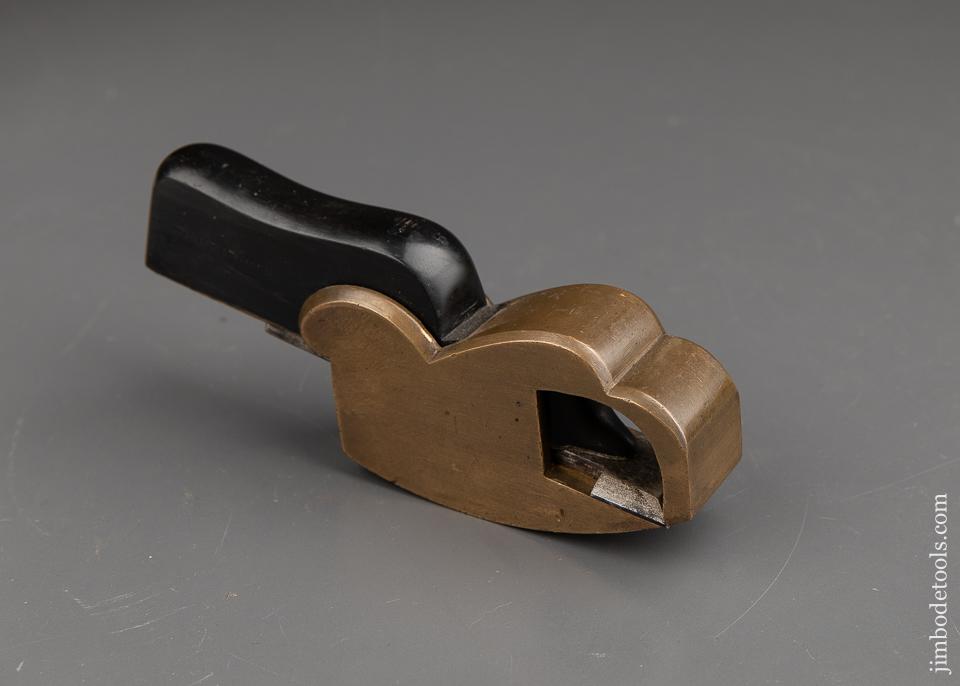 Fabulous Gun Metal and Ebony Infill Compassed Rabbet Bull Nose Plane - 91236