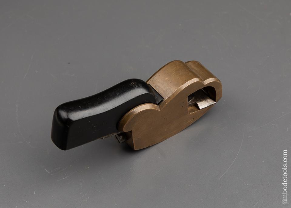 Fabulous Gun Metal and Ebony Infill Compassed Rabbet Bull Nose Plane - 91236